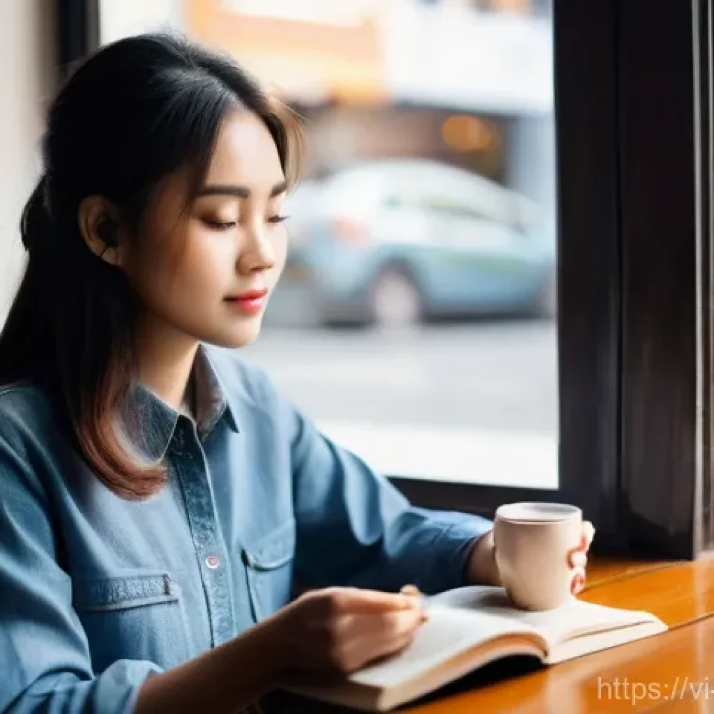 전문가의 어휘 개발 팁 - **Prompt:** A young Vietnamese woman in her early twenties, dressed in a comfortable yet stylish lon...