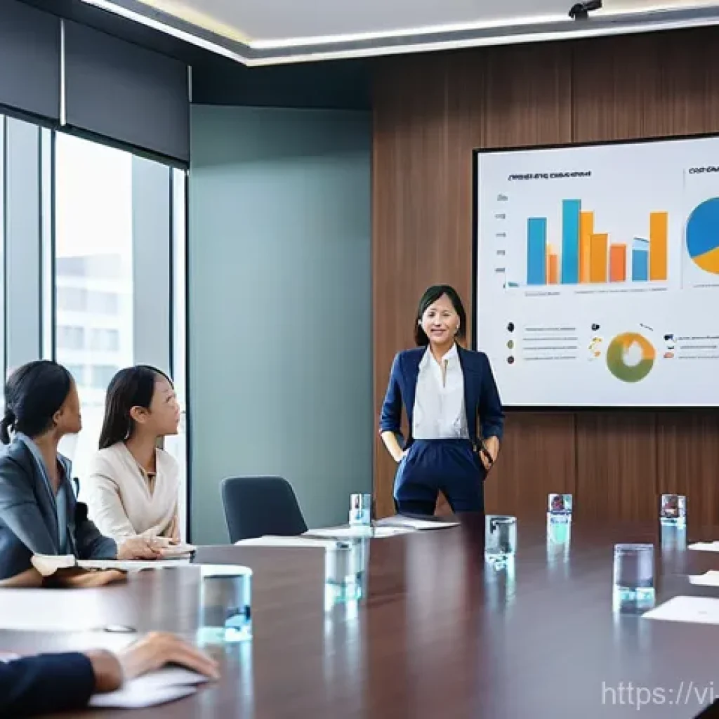 상황별 어휘 사용 예시 - **Prompt for Professional Presentation:**
    "A confident young Vietnamese professional, approximat...