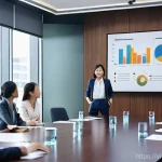 Home 14 상황별 어휘 사용 예시 - **Prompt for Professional Presentation:**
"A confident young Vietnamese professional, approximat...