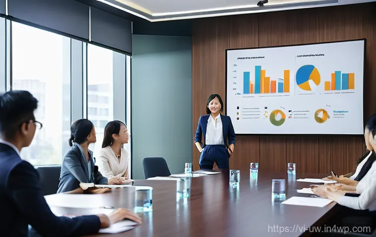 상황별 어휘 사용 예시 - **Prompt for Professional Presentation:**
    "A confident young Vietnamese professional, approximat...