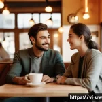 Home 12 표현력 향상을 위한 개인적인 전략 - **Prompt for Active Listening:**
A vibrant, medium shot capturing two individuals in a cozy, wel...