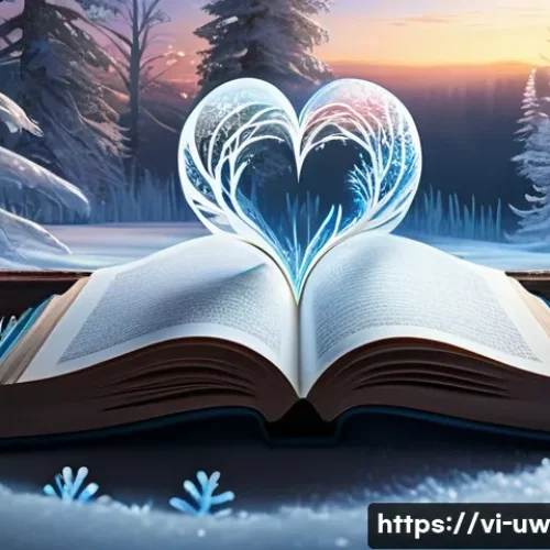 Home 11 비유적 표현으로 풍부한 글쓰기 - A serene and artistic illustration of an open book with glowing, colorful metaphoric images emerging...